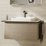 Hansgrohe Xelu Q Waschtischunterschrank, 980x550, 1 Schubkasten, für Konsolen mit Aufsatzwaschtisch, geschliffen, 54060670,