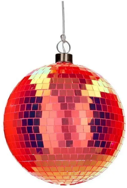 Disco LED Kugel 15cm neon orange