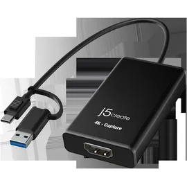 j5create JVA11 4K Capture Adapter Schwarz PC
