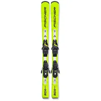 Fischer Rc4 Race Junior Alpin Skier Paket Solid Black/Yellow 140 cm