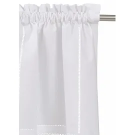 HOSSNER - ART OF HOME DECO Querbehang Stangendurchzug 130 x 25 cm Weiß 1 St