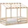 vidaXL Kinderbett mit Dach 80 x 200 cm Kiefer massiv braun