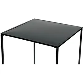 DanDiBo Ambiente DanDiBo Couchtisch Schwarz Metall L Beistelltisch Wohnzimmer 96252 Tisch Beistelltisch 52 cm Sofatisch Küchentisch Modern
