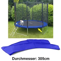 RAMROXX 305cm Trampolin Schutz Abdeckung Blau