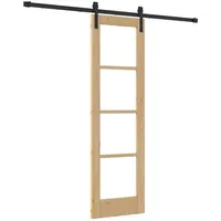 vidaXL Schiebetür ORKDAL Natur und Schwarz 61 x 198,5 cm 3331845