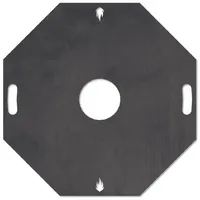 Feuerfest 123 GmbH Grillplatte Feuerplatte Grillplatte Grillring für Feuertonne 8-eckig Ø 98 cm