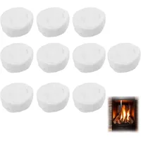 BRISKORE 10 Stück Keramikwolle für Bioethanol, Kamin Keramikschwamm für Bio Ethanol Kaminofen, 8,6 X 8,6 X 2,8 cm Keramische Wolle Keramik Wolle, Indoor Gel Tischkamin Ethanol Ceramic Sponge Wool