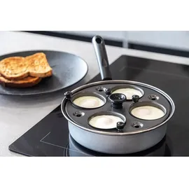 KitchenCraft Eierpochierer, - Silver / Black - One Size