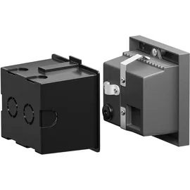 ledscom.de LED Wandeinbauleuchte NOLA, Downlight für außen, IP54, anthrazit matt, 90 x 90mm, kaltweiß