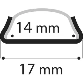 SO-Tech LED Profil-42 biegsam mit opaler Abdeckung LED Streifen bis 12 mm - Silber