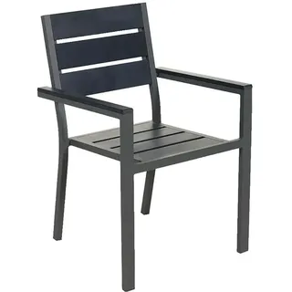 Home Deluxe Gartenstuhl Madera Aluminium Hellgrau 10er-Set