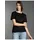 TRIGEMA Damen, T-Shirt DELUXE mit Kristallsteinen", Gr. M, schwarz, (schwarz 008) - M