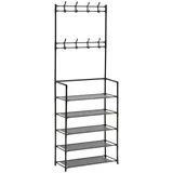 5five simply smart 5five Garderobe intissa 5 Regale aus schwarzem Stahl h170cm