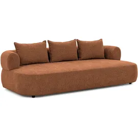 Home Affaire Big-Sofa HOME AFFAIRE "LUSSAC 4-Sitzer Design-Sofa mit Zierkissen, Maße B/T/H: 242/123/78 cm", terra, B:242cm H:78cm T:122,5cm, 100% Polyester, Sofas, Big-Sofa, hoher Sitzkomfort und modernes Design, Sofa ohne Bettfunktion