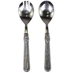 Chic Antique Linas Salat Besteck, antique kohle