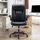 luxuskollektion Ergonomischer Bürostuhl PU Leder Schwarz