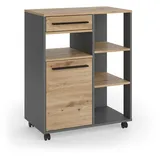 Vicco Küchenbuffet Pure, Artisan-Eiche/Anthrazit, 72.2 x 90.8 cm, Vicco
