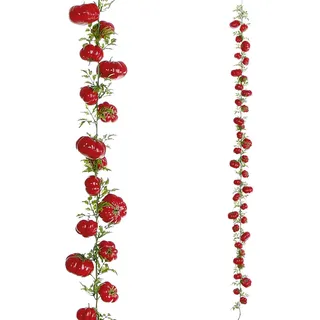 Deco Woerner Tomaten-Ranke Lebensmittelattrappe Fakefood Tomaten-Ranke Tomatenranke 200cm rot
