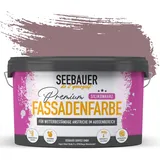 SEEBAUER diy Silikonharz-Fassadenfarbe Violett 2,5L für Außen (No. 955 Plum Cake) Selbstreinigende Fassadenfarbe mit Lotuseffekt - Geeignet für Putz, Mauerwerk und Beton