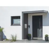 Gutta Rechteckvordach BS PLUS 200 x 90 cm Seite Links und Briefkasten Edelstahl