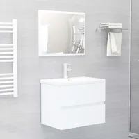 vidaXL Badmöbel-Set Modell 10 2-tlg. Weiß