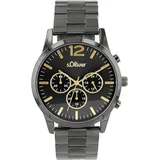s.Oliver Chronograph für Herren, IP Gold, Grau