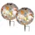 bmf-versand Solarleuchte 2er Set Edelstahl 27 cm Erdspieß silber