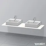 Duravit Konsole XSquare 160x55cm, w g, m 2 Auss, Beck. beids.