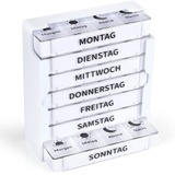 Opret Tablettenbox Morgens Mittags Abends Nachts, Pillendose Medikamentenbox Pillenbox 7 Tage 4 Fächer Tablettendose Wochenbox Supplement Box Organizer