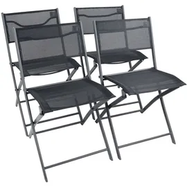VCM Balkonmöbel Set 5-tlg. Schwarz