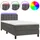 vidaXL Boxspringbett 100 x 200 cm Dunkelgrau