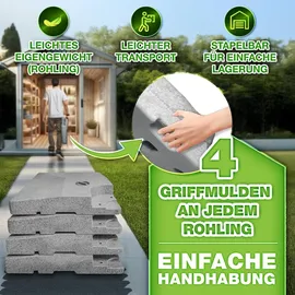 tillvex Schirmständer Granit 90 Liter Grau