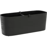 Teraplast Pflanzgefäße PAROS Black schwarz rechteckig 50 cm - Kunststoff