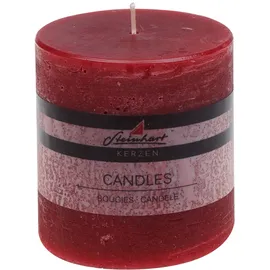 Steinhart Kerzen Raureif Stumpenkerze 100 mm rot