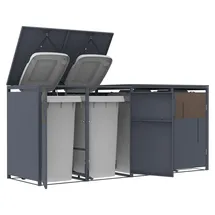 FM-SOLAR Mülltonnenbox 265 x 80 x 116 cm anthrazit