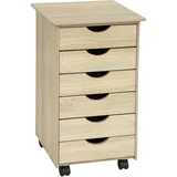 Tectake tectake® Rollcontainer, aus Holz, 65x36x40cm 1