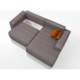 mebloland Ecksofa TOR mit Schlaffunktion. Farbe: Ash. - Grau