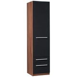 priess Drehtürenschrank Barcelona nussbaumfarben/schwarz, - 654356-0 B/H/T: 48 cm x 193 cm x 36 cm