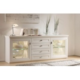 Wehrsdorfer Kent Landhaus Sideboard Lack weiß creme oder cognac