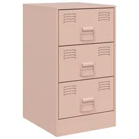 VidaXL Nachttisch Rosa 34,5x39x62 cm Stahl