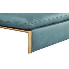 KOINOR Eckcouch Leder 3-Sitzer türkis/petrol
