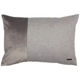 Esprit Kissenhülle Harp mit Samt-Absatz hellgrau 38x58cm grau 38 cm x 58 cm