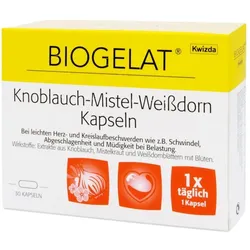 BIOGELAT KNOBLAUCH-MISTEL-WEISSDORN Kapseln 30 Stück