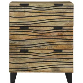 vidaXL Sideboard Braun 60 x 33.5 x 75 cm aus massivem Mangoholz