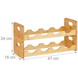 Relaxdays Weinregal 24 x 47 x 18 cm Natur