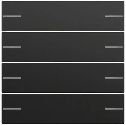 Gira 575474 Wippenset 4-fach für Tastsensor 4.70, System 70, schwarz matt (lackiert)