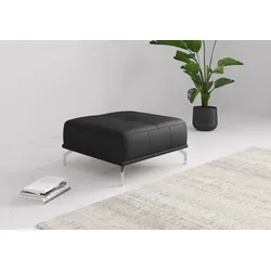 Polsterhocker PLACES OF STYLE "Caluna", schwarz, B:89cm H:45cm T:89cm, Hocker, moderner Sitzhocker in hochwertiger Verarbeitung