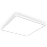 B.K.Licht Panel, 1 flammig-flammig, Deckenleuchte, dimmbar, ultra-flach, indirektes Licht, neutralweiß, weiß