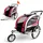 SAMAX 360° drehbarer 2in1 Jogger  Silver Frame rot/silber