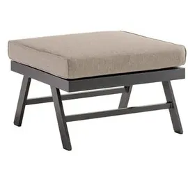 Sieger Auckland Hocker-Tisch Alu eisengrau- Polster Natur 72x72x47cm